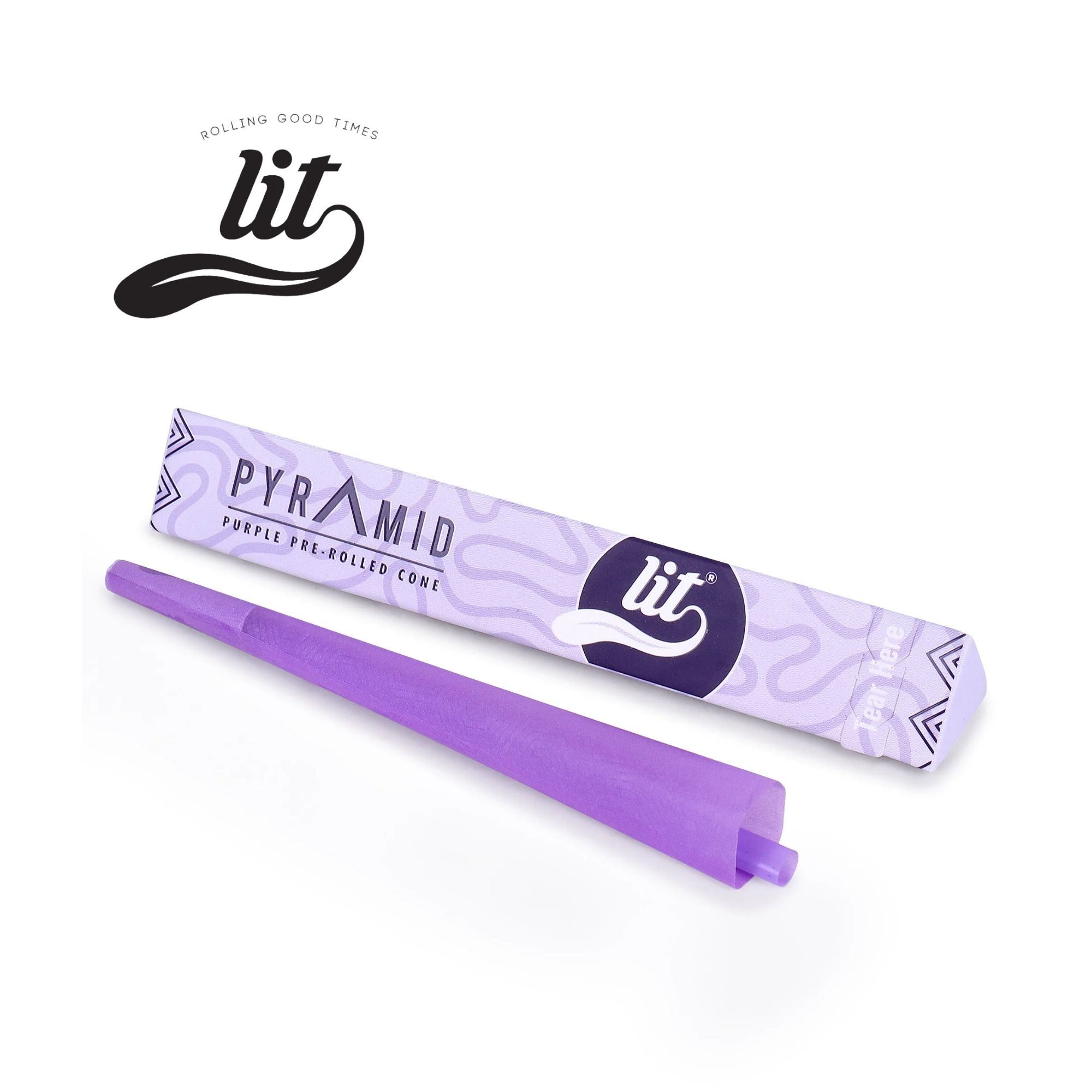 LIT Pyramid Purple Pre-Rolled Cone-FULL BOX