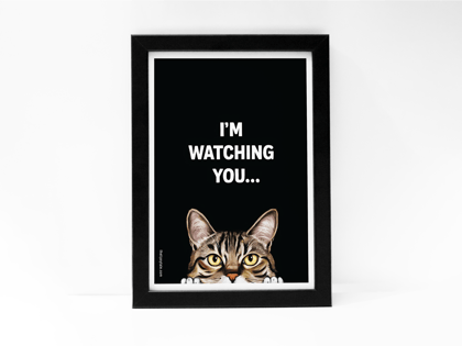 "Let's Spy Like a Cat" Poster – A4 Size- Cat Theme