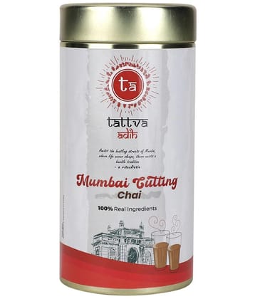 Tattva Adih Mumbai Cutting Masala Chai, CTC blend with Elaichi, Ginger, Black Pepper, Tin 100g