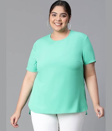 Oxolloxo Women's Polyester Regular Top ( Green )