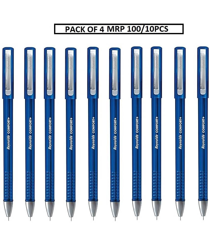 Reynolds Comfort Ball Pen 10 Pcs Box Blue (Pack of 4)