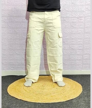 WOOMNY Clean Look Men's Jeans - Beige ( Pack of 1 )