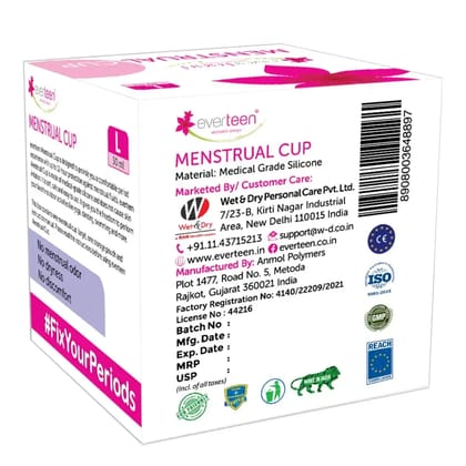 everteen Combo - Large Menstrual Cup and Menstrual Cramps Roll-On - 1 Each