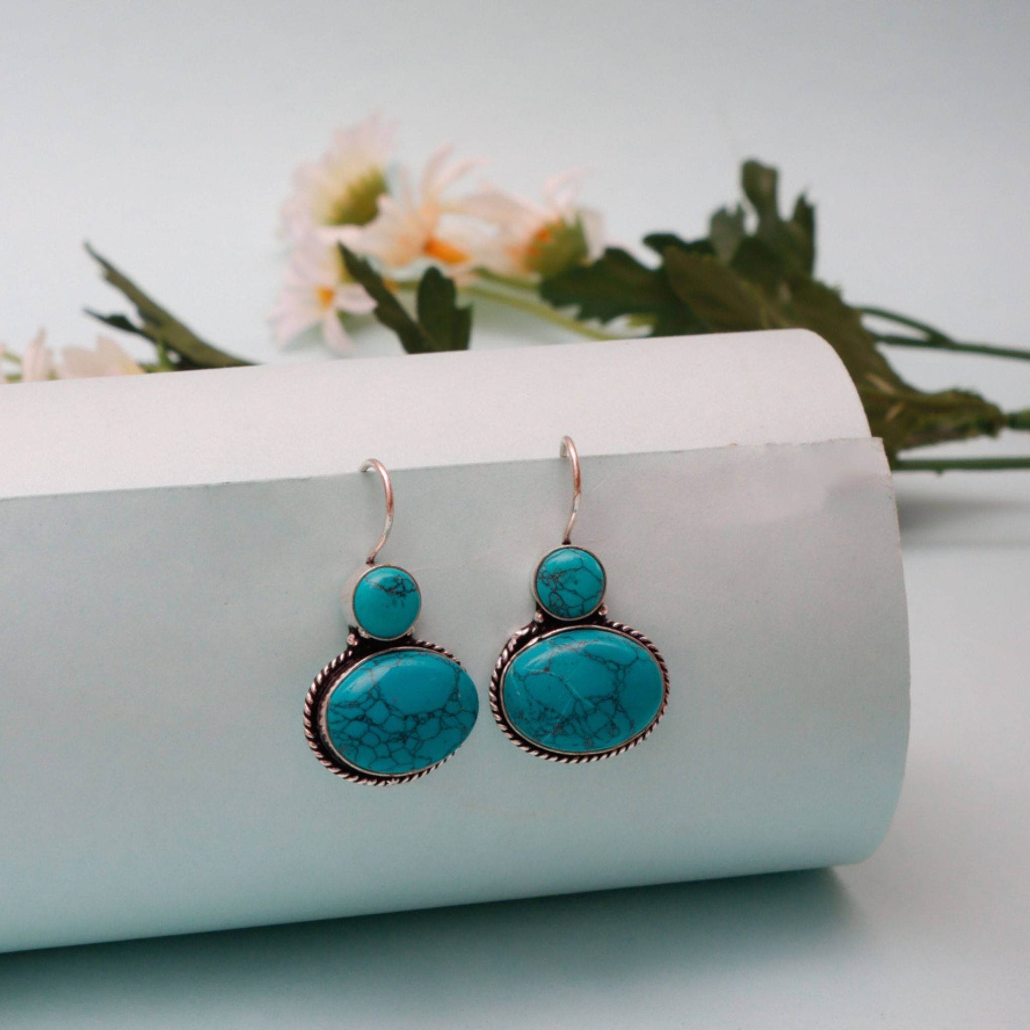 Cyan Ovan Earrings
