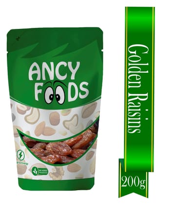 Ancy Munakka 200 Grams  - Golden Raisins | Abjosh Munakka | Boost Immunity & Vitality | Sweet Fruity Taste and Soft Chewy Texture | Healthy Snack for Kids and Office Workers