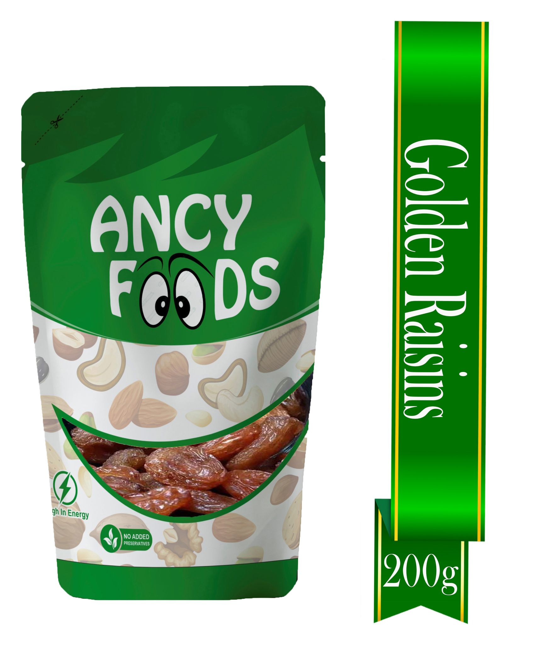 Ancy Munakka 200 Grams - Golden Raisins | Abjosh Munakka | Boost Immunity & Vitality | Sweet Fruity Taste and Soft Chewy Texture | Healthy Snack for Kids and Office Workers