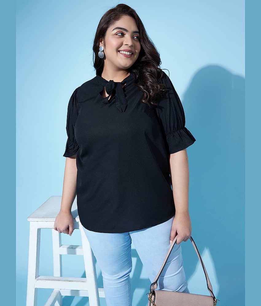 AUSTIVO Women's Viscose Regular Top ( Black )