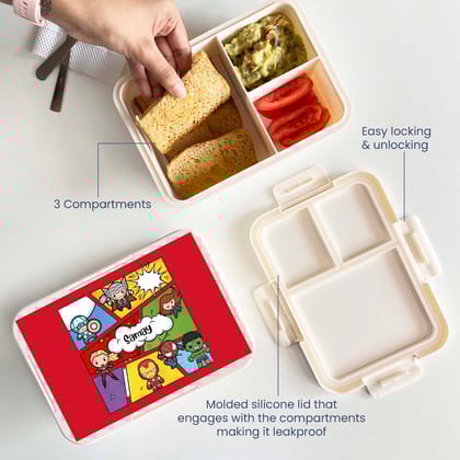 Custom Snack Box & Lunch Box for kids - Super Hero Theme-Snack Box