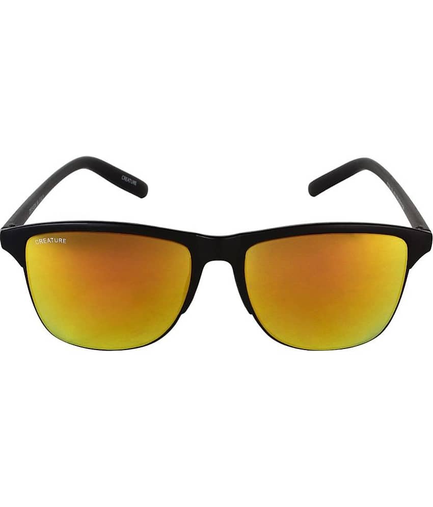Creature - Black Rectangular Sunglasses ( Pack of 1 )