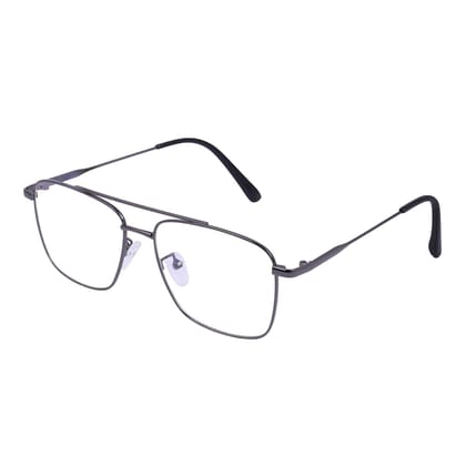 Dervin Blue Light Blocking Blue Cut Zero Power anti-glare Retro Square Eyeglasses, Frame for Eye Protection from UV by Computer/Tablet/Laptop/Mobile (Golden)-Grey