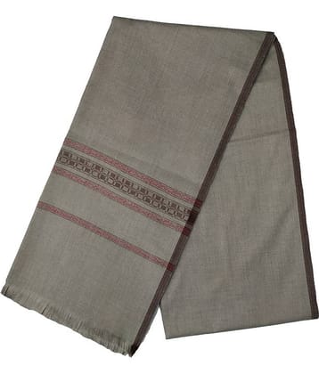 Varun Cloth House Gray Checkered Woolen Shawls For Winters