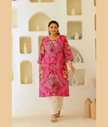 Flavia Creation Women Cotton Printed A-line Kurti ( Multicolor )