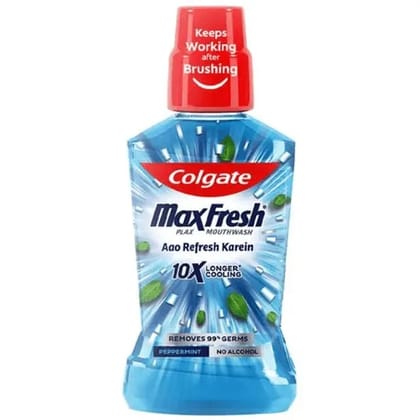 colgate max fresh plax peppermint mouthwash 100 ml