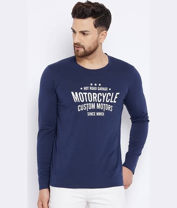 The Million Club Pack of 1 Cotton Blend Regular Fit Men's T-Shirt ( Navy Blue )