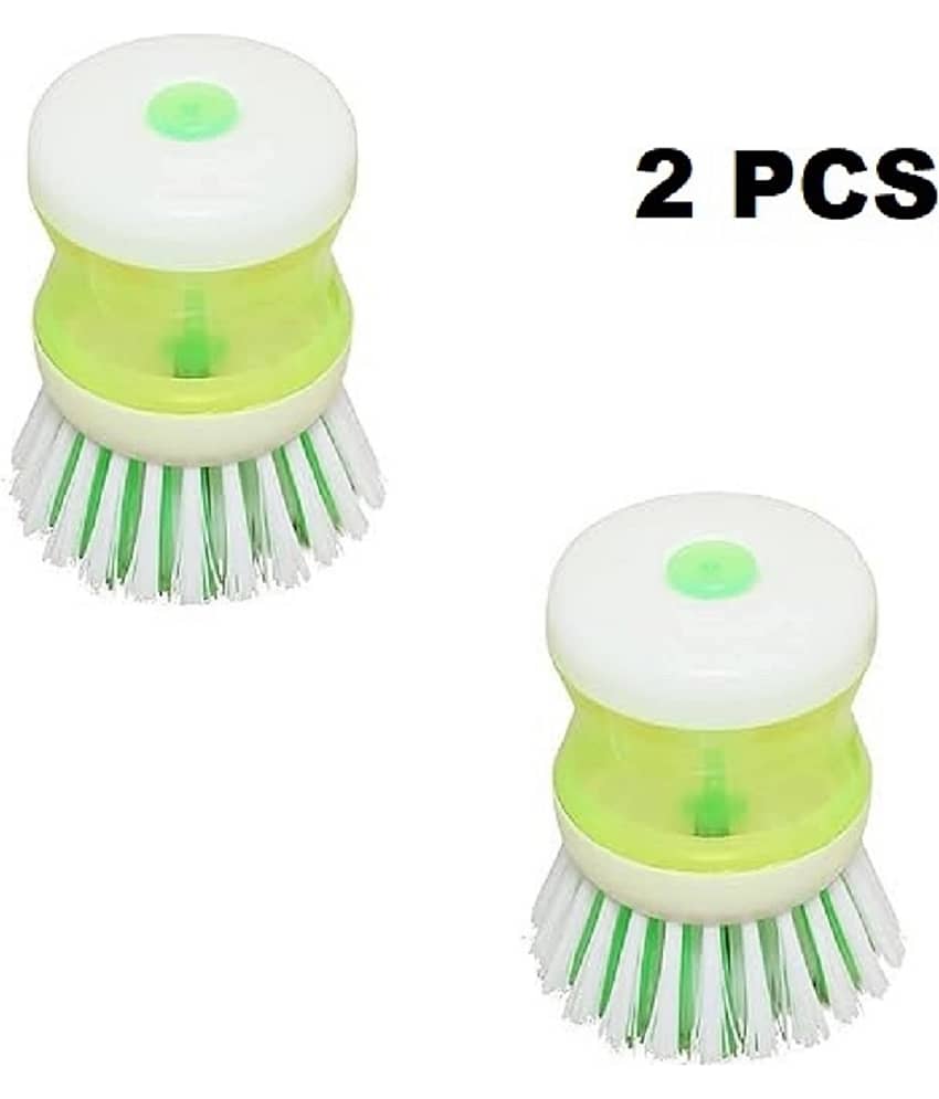 Dish Bowl Washing Sponge with Refillable Liquid Soap Dispenser (Set of 2)