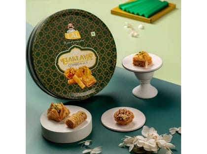 Lal Sweets Baklava Tin - 400g (With Rakhi Gift)