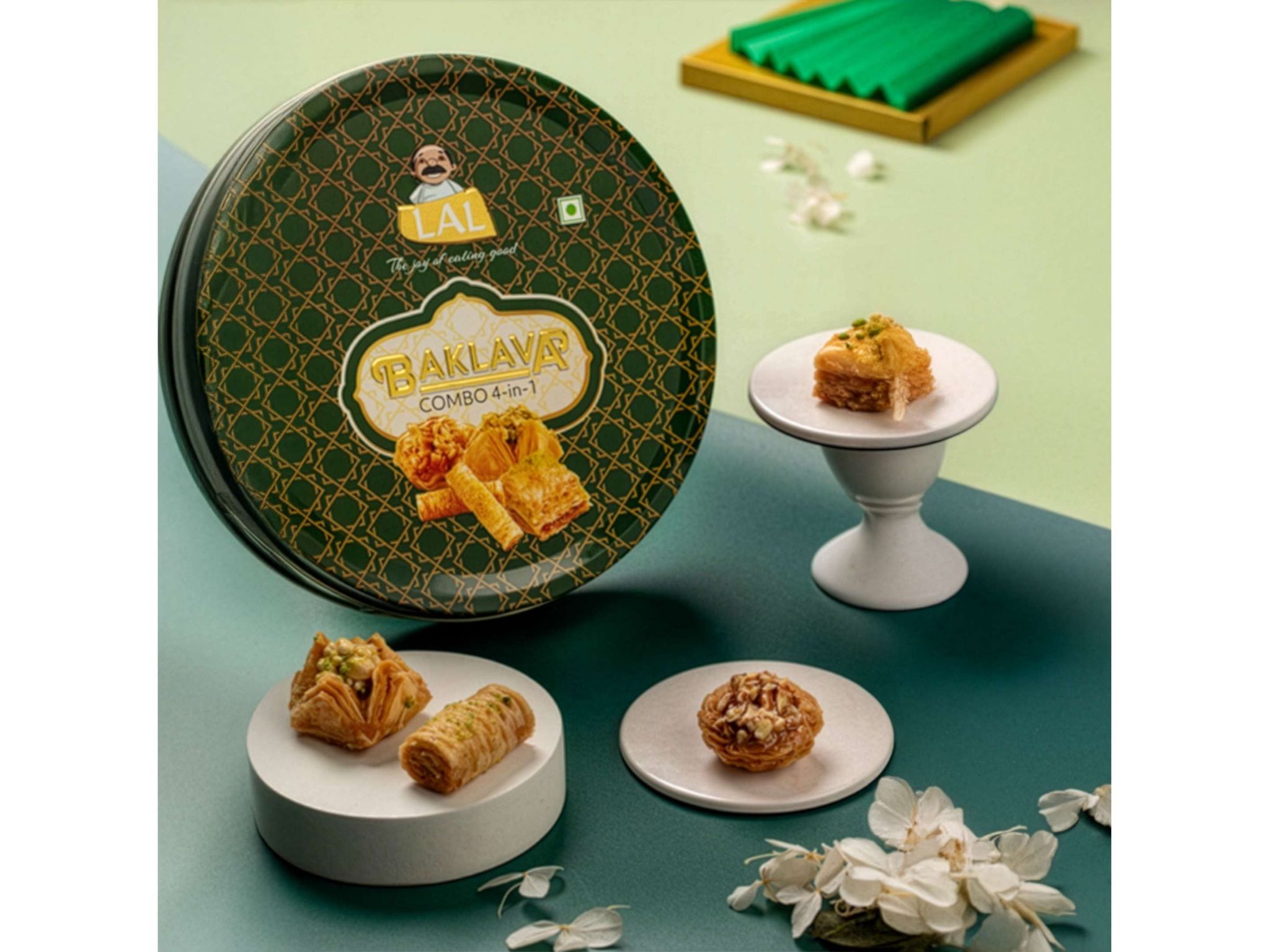 Lal Sweets Baklava Tin - 400g (With Rakhi Gift)