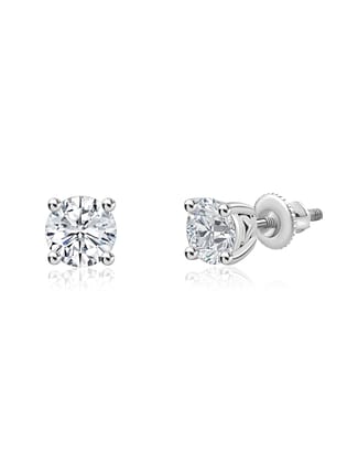 1 Carat Glowframe Studs-9K / White Gold