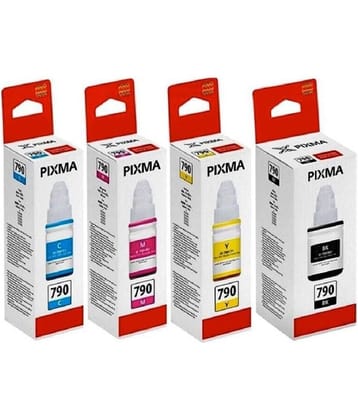 zokio Ink For Gi-790 G3010 Multicolor Pack of 4 Cartridge for GI-790 INK Printers G1000,G1010,G1100,G2000,G2002,G2010,G2012,G2100,G3000,G3010,G3012,G3100