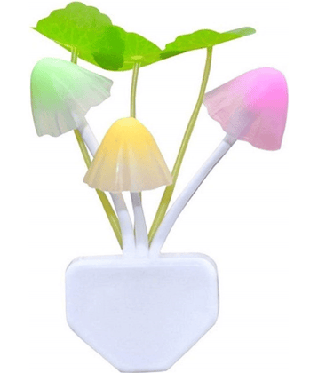 AviListo Fancy Mushroom Shape Automatic Sensor LED Color Changing Light Night Lamp Multi - Pack of 1