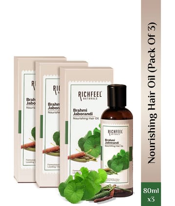 Richfeel Brahmi Jaborandi Nourishing Hair Oil 80 Ml Pack of 3