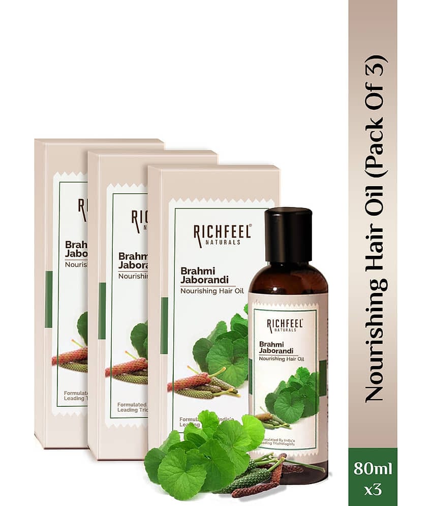 Richfeel Brahmi Jaborandi Nourishing Hair Oil 80 Ml Pack of 3