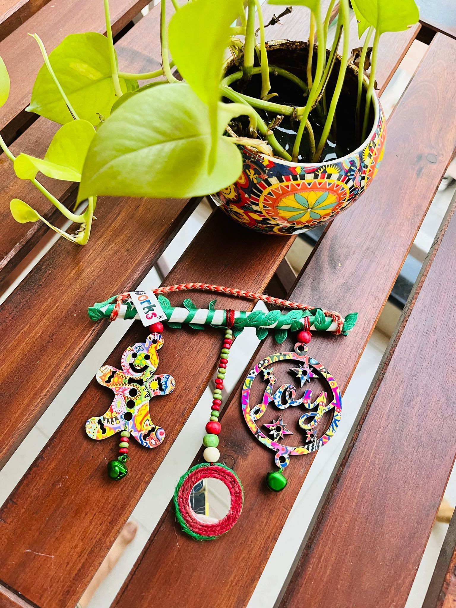 XMas special hangings - Gingerbread man and joy - for door or wall