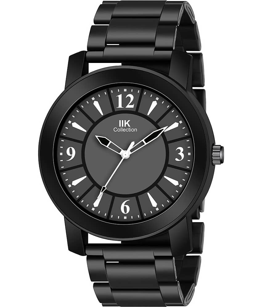 IIK COLLECTION - Black Stainless Steel Analog Men's Watch