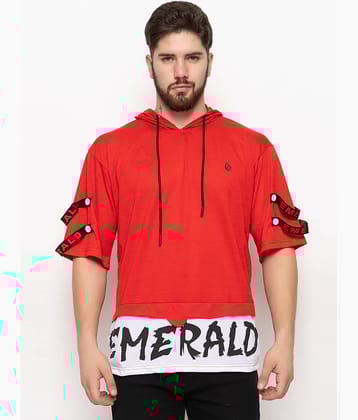 ZEBULUN Pack of 1 Cotton Blend Regular Fit Men's T-Shirt ( Red )