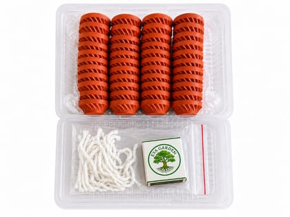 Mud Diya (44 Pcs) of 5 ML Size with White Cotton Wicks and match box for Temple, Festival & Daily Prayer