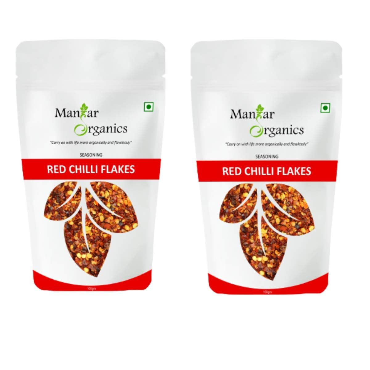 ManHar Organics Red Chilli Flakes Seasoning: 200gm (Chilly Flakes, Combo 200gm)