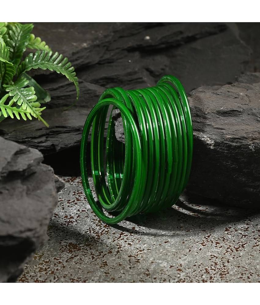 Somil Green Bangle Set ( Pack of 12 )
