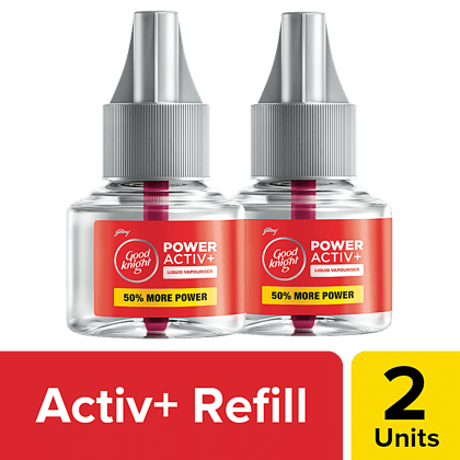 Good Knight Power Activ+ Liquid Vapouriser Mosquito Repellent Refill, 45 Ml (Pack Of 2)