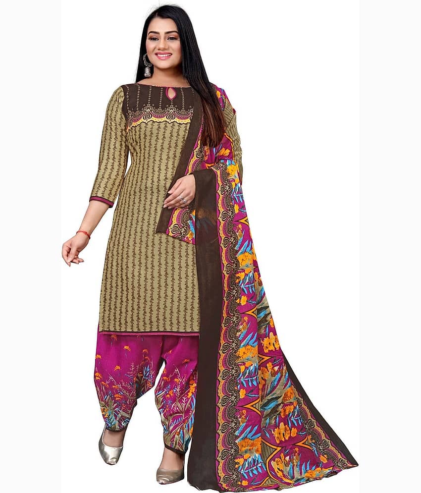 Rajnandini Unstitched Cotton Blend Printed Dress Material - Multicolor ( Pack of 1 )