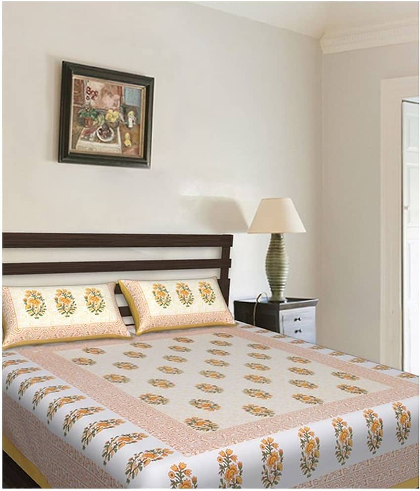 Uniqchoice Cotton 1 Bedsheet with 2 Pillow Covers ( x )