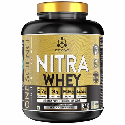One Science Nitra Whey, 2.27 kg (5 lb)-Chocolate Brownie