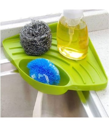 MUKTA ENTERPRISE Kitchen Sink Corner Storage Rack Plastic Soap Dish