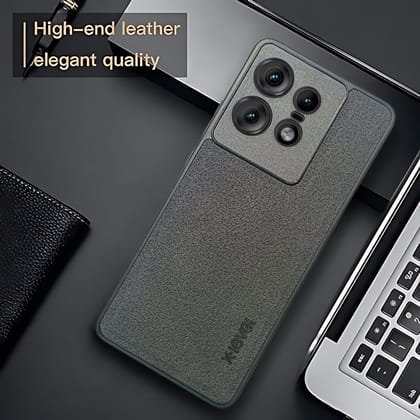 X-LEVEL Black Leather Case for Motorola Edge 50 Pro
