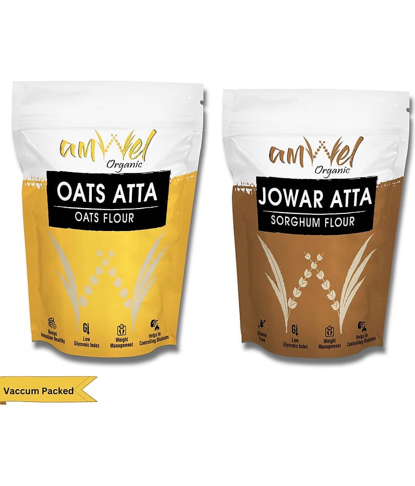 Amwel Oats Atta 450g + Jowar Atta 450g 900 gm Pack of 2
