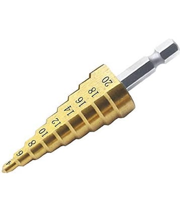 Metal Center Drilling Steel Step Drill Bit Hand Tool Metal Hole Opener 4-20mm Large HSS Steel Step Cone Drill Countersink Titanium Bit Set Hole