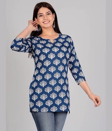 ETZIN Women's Rayon Tunic ( Blue )
