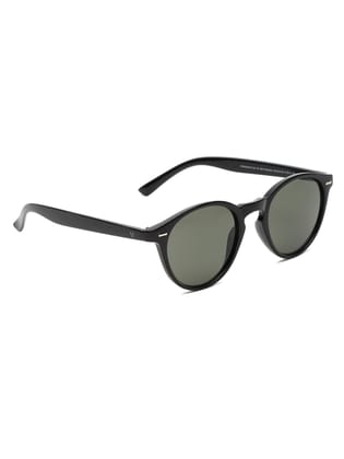 SUNNIES Polycarbonate Sunglass UV 400 Green Lens Men & Women Round Sunglasses - SUNNIES-013-C6