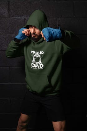 Hoodie (Men) - Proud Pug Dad (5 Colours)
