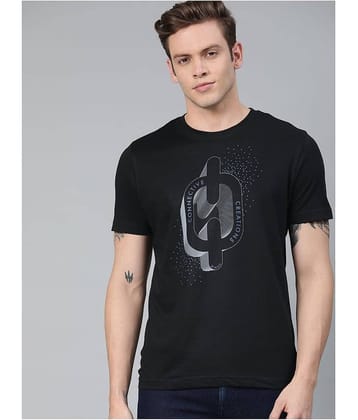 Huetrap Pack of 1 Cotton Regular Fit Men's T-Shirt ( Black )