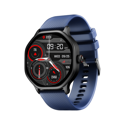 Cellecor E7 Cosmic 1.39" HD OGS Display I BT Calling I AOD Display I smart Watch in  Blue