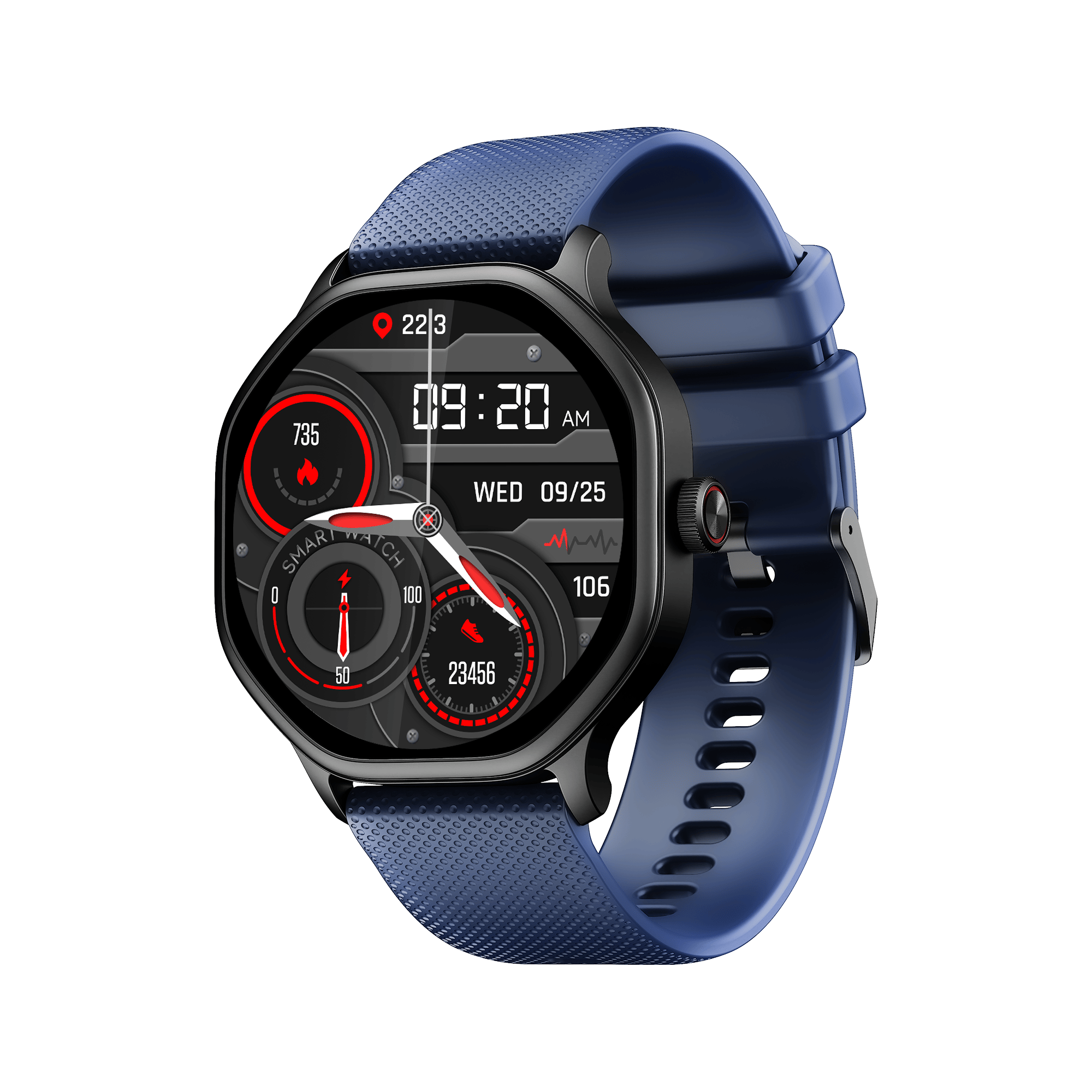 Cellecor E7 Cosmic 1.39" HD OGS Display I BT Calling I AOD Display I smart Watch in  Blue