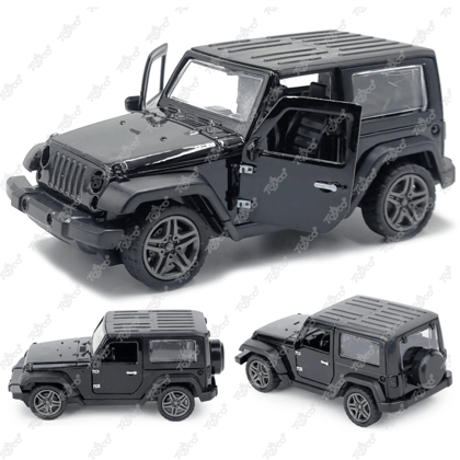 TOYCO 1:32 Scale Alloy Metal Thaar Jeep Premium Toy Car for Kids 4x4  Die-Cast Model with Openable Doors, Pull Back Action, Durable Design  Realistic Black SUV Miniature Gift 2+yrs Girls Boys