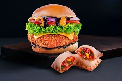 BBQ Veg Burger + Side