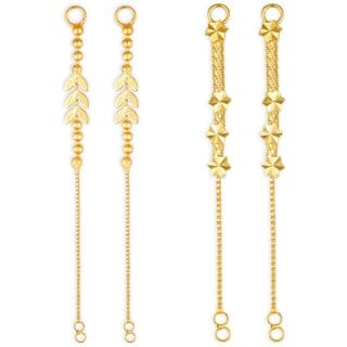 1gram gold Plated Kanchain Ear chain earcuff Ear to Ear Combo for Women & Girls 1gram gold Plated Kanchain Ear chain earcuff Ear to Ear Combo for Women & Girls
