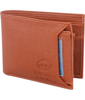 Nice Purse Tan PU Men's Two Fold Wallet ( Pack of 1 )